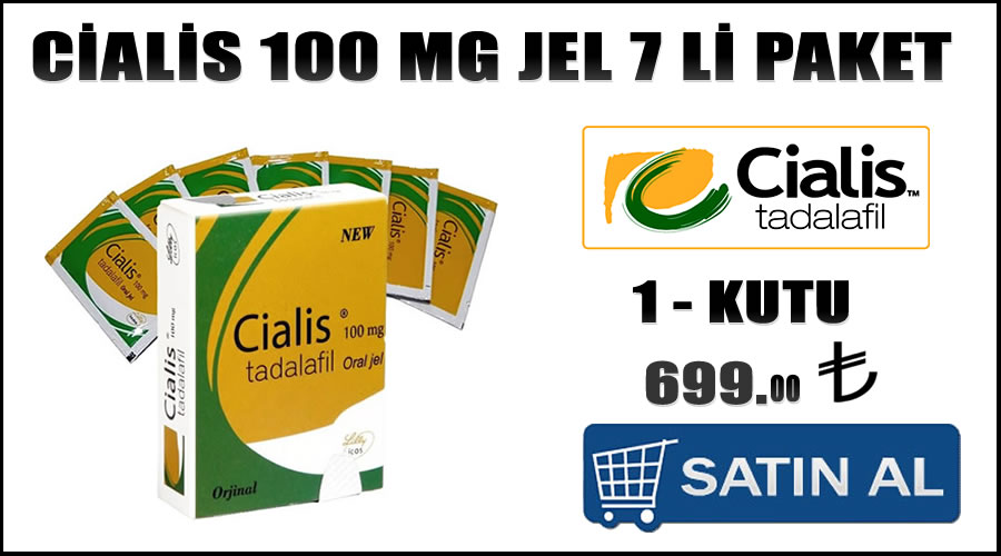 Cialis 100mg jel 7 li paket erkek güç artırıcı online