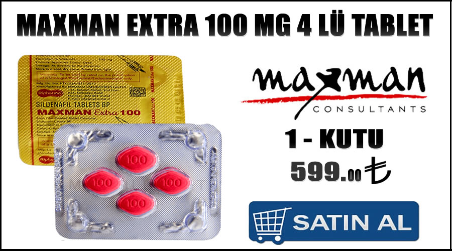Maxman extra 100 mg 4 lü Cinsel güç takviyesi siparişi